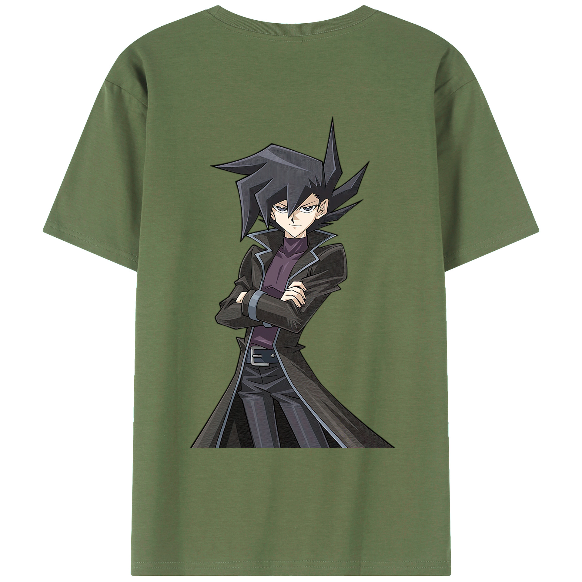 （画像用） 遊☆戯☆王 Yu-Gi-Oh! 綿100％ メンズ半袖Tシャツ（バックプリント） 通気性